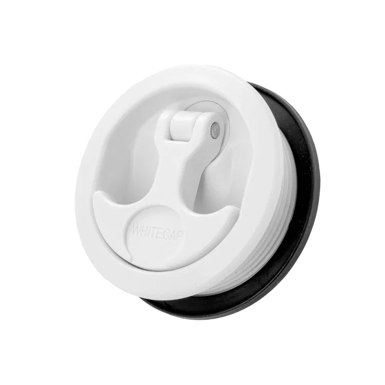 3226WC – WHITECAP IND Drawer Latch, Locking Latch White Nylon Single 3 Inch Outside Diameter x 2-1/2 Inch Cut Out Wit...